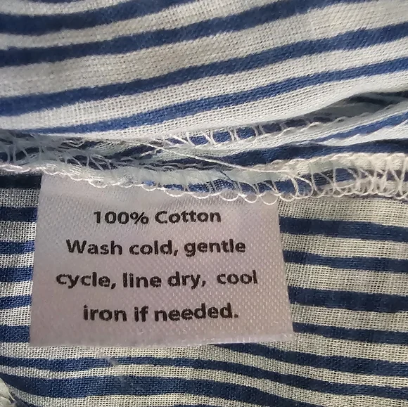 Rock Flower Paper Suri Navy Recycled Cotton Shirt Long Dress - Picture 8 of 9